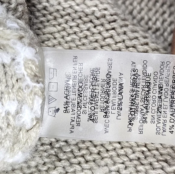 Calvin Klein Beige and Cream Cowl Neck Sweater - Picture 8 of 12